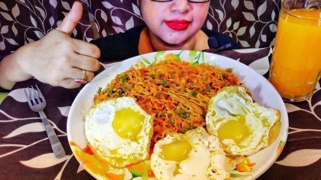 'ASMR| SPICY SCHEZWAN NOODLE| SUNNY SIDE UP| NO TALKING ASMR FOOD EATING VIDEO|'