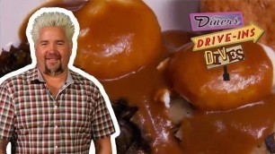 'Guy Fieri Tries Southern Bubble and Squeak | Diners, Drive-Ins and Dives | Food Network'