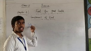 'Class - 5 ( Food or good health) 1st class'