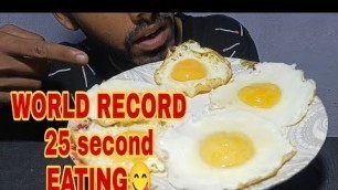 '5 Sunny Side Up Egg eating Challenge in just 25 second 