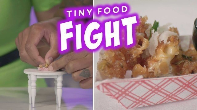 'TINY Fried Mozzarella Cooked in a Tiny Kitchen | Tiny Food Fight | Discovery+'