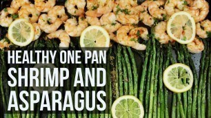 'Healthy One-Pan Lemon Garlic Shrimp & Asparagus | Sheet Pan Seafood Dinner Recipe by Forkly'