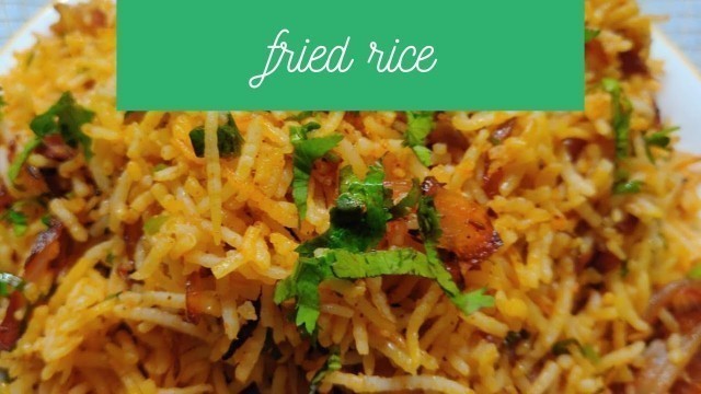 'Fried rice recipe with left over rice'