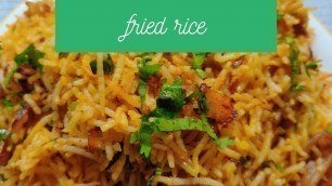 'Fried rice recipe with left over rice'