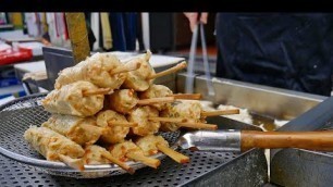 '부산 구포시장 수제어묵핫바 / Korean handmade fish cake bar / Korean street food'