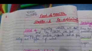 'Science, Class- 5,Chapter- 2 Food & Health, Topic-Re-explanation  (Richa Srivastava)'