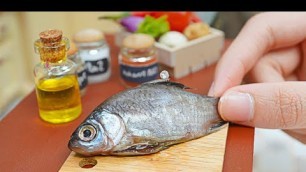 'Thai Grilled Fish in Miniature Kitchen | ASMR Cooking Mini Food Sounds'