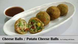 'Cheese Balls / Potato Cheese Balls Recipe in Hindi by Cooking with Smita'