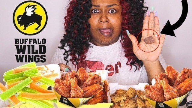 'BUFFALO WILD WINGS MUKBANG + STORYTIME (What\'s in my hand?)'