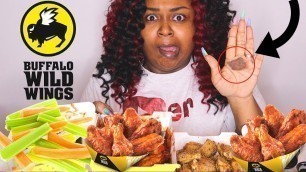 'BUFFALO WILD WINGS MUKBANG + STORYTIME (What\'s in my hand?)'