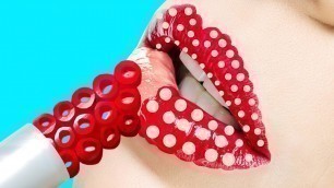 '25 UNUSUAL LIFE HACKS FOR YOUR LIPS || DIY EDIBLE LIPSTICK'