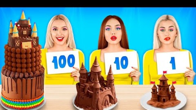 '100 Layers of Chocolate Food Challenge | Food War with Sweets & Snacks! Epic Battle by RATATA BOOM'