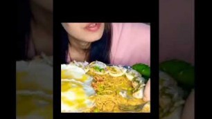 'Eating vegetable Maggie,masala boiled egg,sunny side up eggs#shorts'