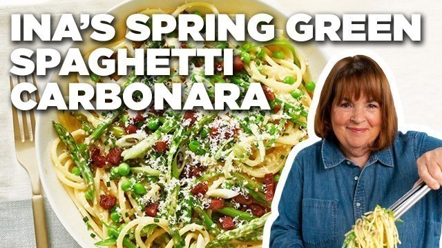 'Ina Garten\'s Spring Green Spaghetti Carbonara | Barefoot Contessa | Food Network'