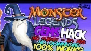 'Monster Legends  2018 Get Unlimited Gold Food and Gems quick access'