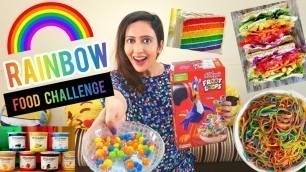 'I Ate Only RAINBOW Colour Food For 24 Hours 