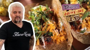 'Guy Fieri Eats Brisket Tacos | Diners, Drive-Ins and Dives | Food Network'