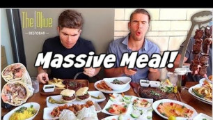 'MASSIVE MEDITERRANEAN FOOD CHALLENGE / REVIEW | Eating The Whole Menu! | Los Angeles California'