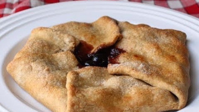 'Cherry Folditup Tart - Cherry Galette -Free-Form  Cherry Pie Recipe'