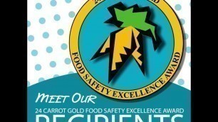 '24 Carrot Gold Food Safety Excellence Award Winners 2018'