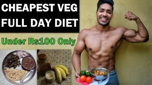 'Full Day of Eating for Vegetarian | Indian Bodybuilding Diet Plan Veg'