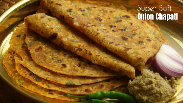 'ONION CHAPATI|Easy Soft Chapati|Best recipe for Lunch box|ఉల్లిపాయ చపాతీ|Onion Parata|VismaiFood'