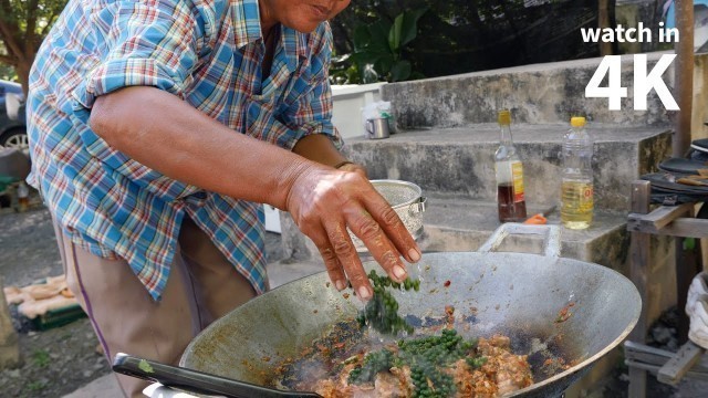 'How to Make Thai Chili Frog (ผัดเผ็ดกบ) — Delicious Village Thai Food Eating!'