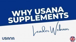 'Why USANA Supplements training.'