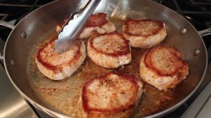 'Apple Cider Glazed Pork Chops - Boneless Pork Chops with Apple Cider Reduction Sauce'