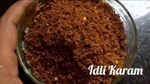 'Idli Karam Podi Recipe In Telugu | Nalla Karam Podi For Idli Dosa Upma | Idly Karapodi | Idli Podi'