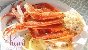 'How to cook Snow Crab Leg in the oven - Easy Seafood Recipe - I Heart Recipes'