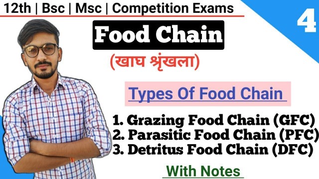 'Food Chain In Hindi (खाद्य श्रृंखला) || Types Of Food Chain || Ecosystem/Ecology || By Dadhich Sir'