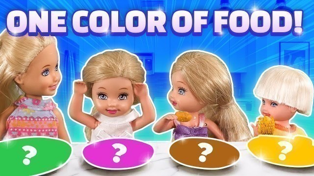 'Barbie - Eating Only One Color of Food for 24 Hours | Ep.225'