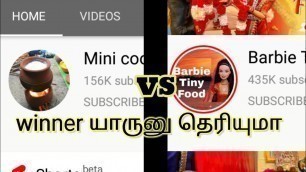 'Mini cooking Tamil vs Barbie tiny food'