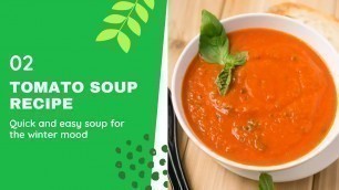 'Tomato Soup | Healthy and Easy Recipe | Food Feast'