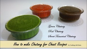 'Chutney Recipe for Chaat (Bhel Puri / Sev Puri) in Hindi by Cooking with Smita'