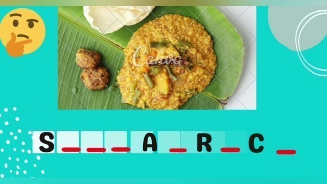 'Find the Food Name in Missing Letters //Guess the South Indian foods name /Missing letters/Schoolbag'