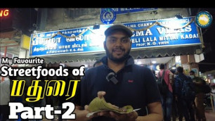 'Madurai Street foods - Part 2 | Butter bun | Halwa | Badam milk | Vadai | Bajji | Samosa | #madurai'