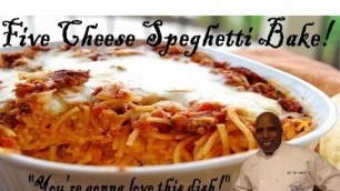 'Five Cheese Spaghetti Bake by Chef John   Recipe'