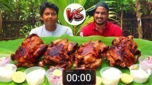 '4 FULL TANDOORI CHICKEN EATING CHALLENGE | TANDOORI CHICKEN EATING COMPETITION | FOOD CHALLENGE'