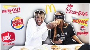 'GUESS THE FAST FOOD BURGERS!!! (BLINDFOLDED)'