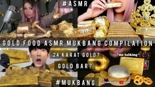 'Mukbangers EATING GOLD FOOD?  (24 karat gold? Gold bars?) 