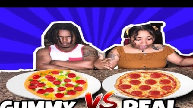 'GUMMY VS REAL FOOD CHALLENGE !!! DD FAMILY'