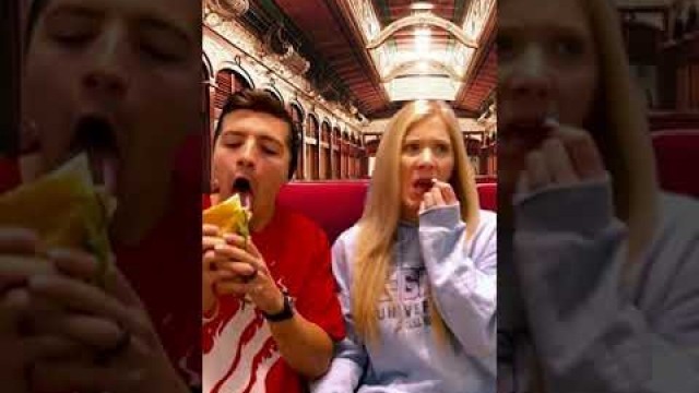 'Preston Eating food on a trian tiktok #preston #shorts #unspeakble'