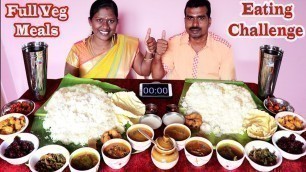 '5 KG WHITE RICE & BIGGEST SOUTH INDIAN FULL VEG MEALS EATING COMPETITION IN FOODIES FOOD DIVYA'