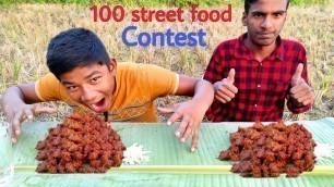 '100 street food eating competition | Spicy Samosa Eating Challenge | Spicy Food Contest'