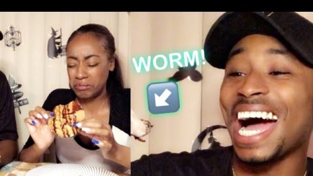'NASTY REAL FOOD VS. GUMMY FOOD CHALLENGE! ( HE ATE A WORM!