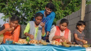 'Villagers Pani Puri Eating challenge 