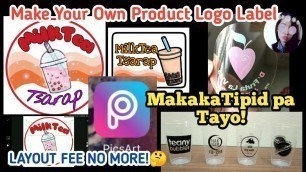 'How to make Product Label Logo | Tagalog Tutorial mula kay Ateng | PicsArt'