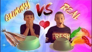 'GUMMY FOOD vs REAL FOOD challenge met mijn ❤️VRIENDINNETJE❤️'